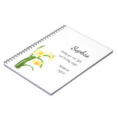 March Daffodil Personalized Birthday Notizblock (Linke Seite)