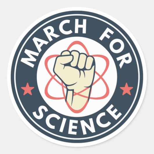 March For Science Runder Aufkleber (Vorderseite)