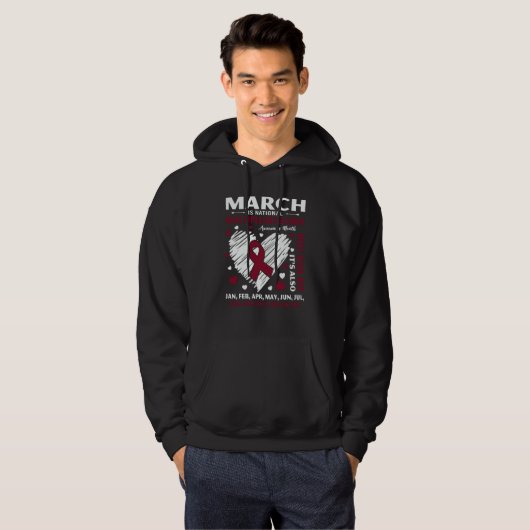 March Is National Multiple Myeloma Awareness Month Hoodie (Vorne ganz)