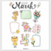 March Sticker Sheet – Spring Awakening (Blatt)