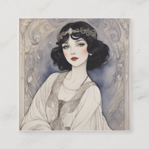 Märchen Art Nouveau Quadratische Visitenkarte
