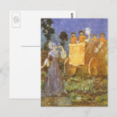 Märchen Aschenputtel und Gute Fee Postkarte (Vorne/Hinten)