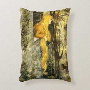 Märchen aus alter Zeit, Rapunzel mit langen blonde Dekokissen