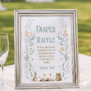 Märchen-Baby-Party-Windel-Raffel Poster