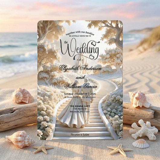 Märchen-Barock-Fantasy-Eleganz-Hochzeit Einladung