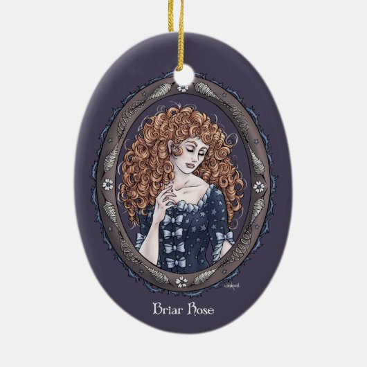 Märchen "Briar Rose" Fantasy Art Ornament #1 (Hinten)