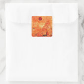 Marchen, buntes Gemälde von Paul Klee Quadratischer Aufkleber (Tasche)