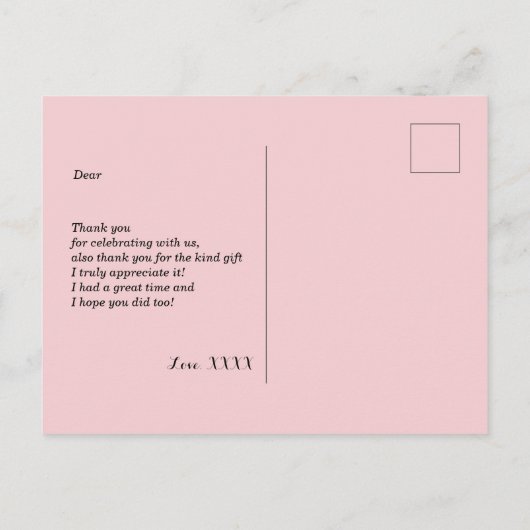 Märchen Dankeschön Karte (Rückseite)