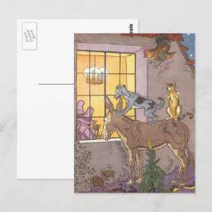 Märchen, Die Bremer Stadtmusikanten, Hauman Postkarte