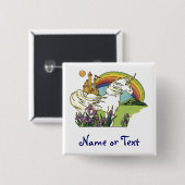 Märchen-Einhorn Button (Vorne & Hinten)