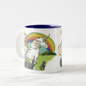 Märchen-Einhorn Zweifarbige Tasse (Vorderseite Links)