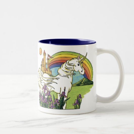 Märchen-Einhorn Zweifarbige Tasse (Rechts)