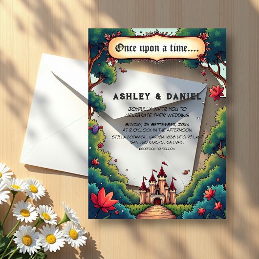 Märchen einmal auf der Burg Wilhelm Tell Acryleinladungen