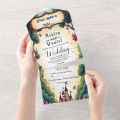 Märchen einmal auf der Burg Wilhelm Tell All In One Einladung (Abreißen)