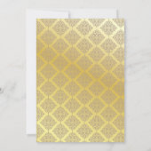 Märchen Emerald Green und Gold Royal Wedding Einladung (Rückseite)