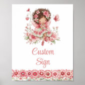 Märchen Fee Mädchen Erröten Blumen Geburtstag Benu Poster (Vorne)