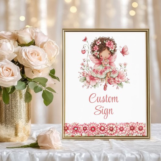 Märchen Fee Mädchen Erröten Blumen Geburtstag Benu Poster
