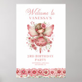 Märchen Fee Mädchen Erröten Blumen Geburtstag Will Poster (Vorne)