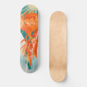 Märchen-Feuerbird-Goldkäfig-Illustration Skateboard (Vorderseite)