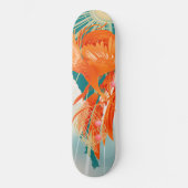 Märchen-Feuerbird-Goldkäfig-Illustration Skateboard (Vorderseite)