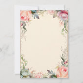 Märchen Floral 25. Geburtstag Einladung (Rückseite)