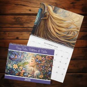 Märchen, Folklore und Fabeln 2026 2-Seiten Kalender