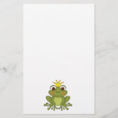 Märchen-Frosch-Prinz mit Krone Briefpapier (Vorderseite)