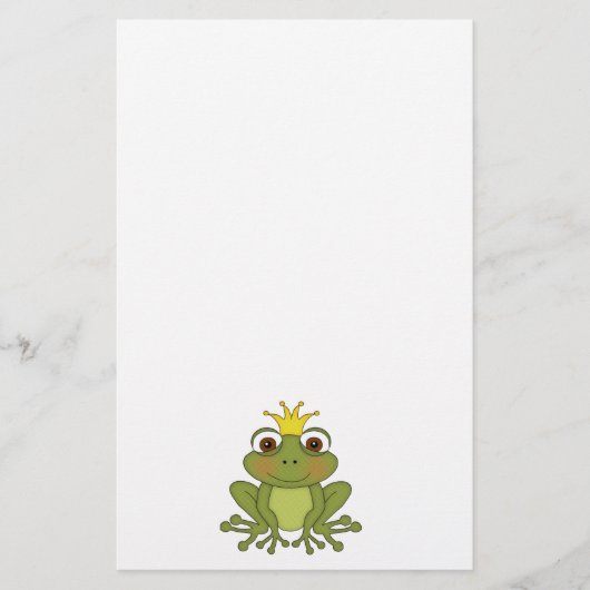 Märchen-Frosch-Prinz mit Krone Briefpapier (Vorderseite)
