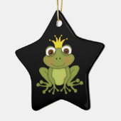 Märchen-Frosch-Prinz mit Krone Keramikornament (Links)