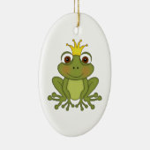 Märchen-Frosch-Prinz mit Krone Keramikornament (Rechts)