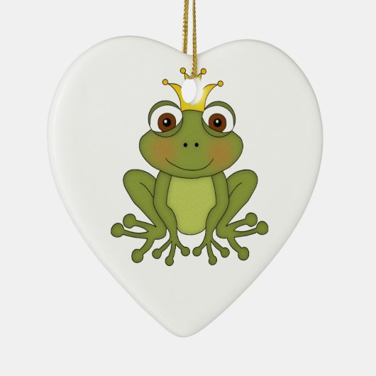 Märchen-Frosch-Prinz mit Krone Keramikornament (Rechts)