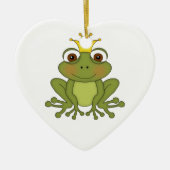 Märchen-Frosch-Prinz mit Krone Keramikornament (Vorne)