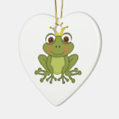 Märchen-Frosch-Prinz mit Krone Keramikornament (Links)