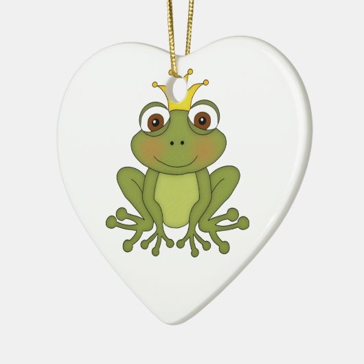 Märchen-Frosch-Prinz mit Krone Keramikornament (Links)