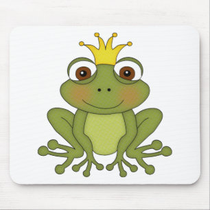 Märchen-Frosch-Prinz mit Krone Mousepad