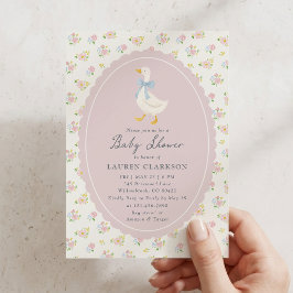 Märchen-Garten-Gans-Baby-Shower-Einladung Einladung
