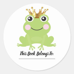 Märchen-Geschichtenbuch Froschkönig Personalisiert Runder Aufkleber