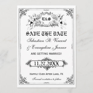 Märchen-Geschichtenbuch Hochzeit Save-the-Date-Kar Einladung