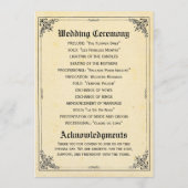 Märchen-Geschichtenbuch-Hochzeitsprogramme Programm (Rückseite)