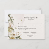 Märchen getrocknete Blumen RSVP Karte (Vorderseite)