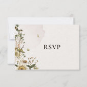 Märchen getrocknete Blumen RSVP Karte (Rückseite)