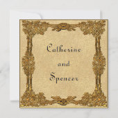 Märchen-Goldhochzeits-Einladung Einladung (Rückseite)