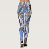 Märchen-Herzen Blaue Leggings (Rückseite)