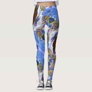 Märchen-Herzen Blaue Leggings