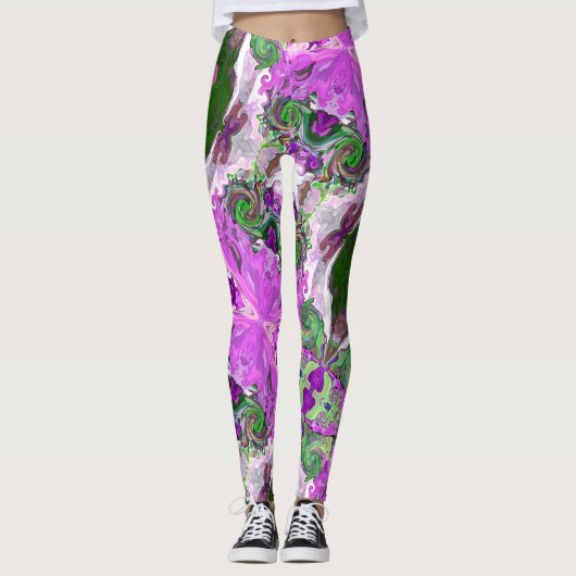 Märchen-Herzen Rosa Leggings (Vorderseite)