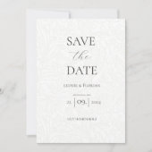 Märchen Hochzeit florale Save the Date Karte (Vorderseite)