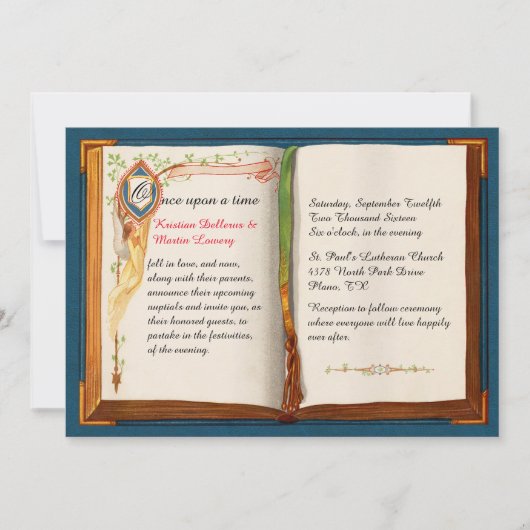 Märchen-Hochzeits-Einladung Einladung (Vorderseite)