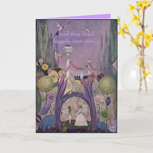 Märchen-Hochzeits-Karte Karte (Gelbe Blume)