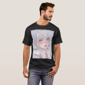 Märchen im Frost: Ästhetisches Mädchen mit silbern T-Shirt (Vorne ganz)