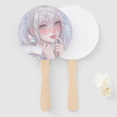 Märchen im Frost: Ästhetisches Wintermädchen & Eis Fächer (Vorne und Hinten)